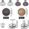 12 Sets 2 Style Iron & Zinc Alloy Button Pins for Jeans BUTT-NB0001-39-4