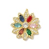 Brass Micro Pave Cubic Zirconia Pendants KK-F905-13G-01-1