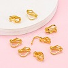 Brass Clip-on Earring Findings for Non-Pierced Ears X-EC110-G-5