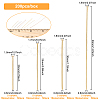 200Pcs 20 Styles Brass Flat Head Pins KK-BC0009-19-2