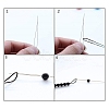 Tarnish Resistant Stainless Steel Collapsible Big Eye Beading Needles X-SENE-PW0013-02F-2