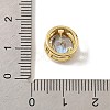 Brass Micro Pave Cubic Zirconia Multi-Strand Links KK-C111-01G-J-3