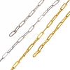 DIY 4m Flat & Oval Brass Paperclip Chains Necklace Making Kits DIY-FS0001-19-2