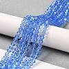 Transparent Electroplate Glass Beads Strands GLAA-F029-2mm-D07-4