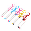 5Pcs 5 Colors Alloy & Iron Beadable Bar Keychain for DIY Crafts Jewelry Making KEYC-TA0001-28-2