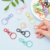 Baking Painted Alloy Swivel Keychain Clasp Findings KEYC-PH0001-34-3