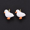 Rack Plating Brass Enamel Charms KK-I689-22G-2
