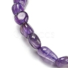 Natural Amethyst Bead Stretch Bracelets BJEW-K213-23-3