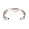 Tarnish Resistant 304 Stainless Steel Cuff Bangles STAS-I110-10-8mm-P-2