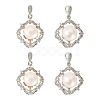 4Pcs Natural Pearl Pendants PALLOY-TAC0181-2