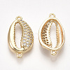 Brass Cubic Zirconia Links X-KK-S350-378-2
