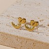 304 Stainless Steel Stud Earrings for Women EJEW-G459-01B-G-1