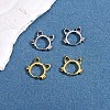 Women Cat Brass Leverback Earrings JE965B-2