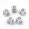 Plated Acrylic Beads X1-PB43C9308-G-01-1