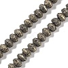 Electroplated Natural Lava Rock Beads Strands G-A234-F02-01H-1