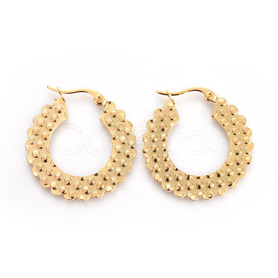 201 Stainless Steel Hoop Earrings EJEW-A054-16G-1