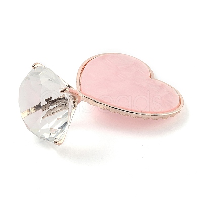 Resin Nail Art Palettes with Diamond Base Nail Mixing Palette Polish Color Mixing Plate Nail Holder ODIS-H001-B02-RG-1