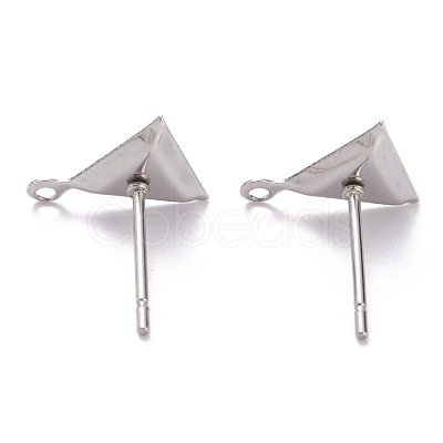 Non-Tarnish 304 Stainless Steel Stud Earring Settings STAS-J032-10-1