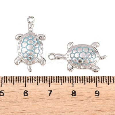 304 Stainless Steel Enamel Pendants STAS-K293-25P-1