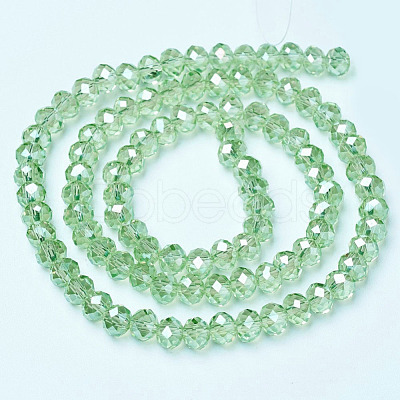 Electroplate Glass Beads Strands EGLA-A034-T4mm-B17-1