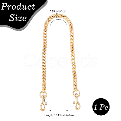 1Pc Alloy Twisted Bag Chains with Clasps PURS-CN0001-10-1
