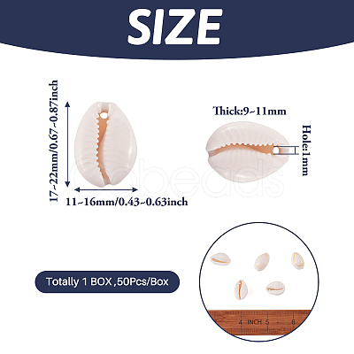 Natural Cowrie Shell Beads BSHE-TA0001-01-1