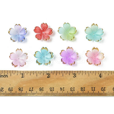 120Pcs 8 Colors Acrylic Bead Caps OACR-FS0001-83-1