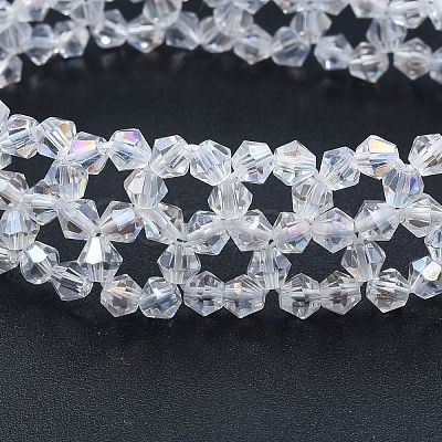 Bling Glass Beaded Stretch Bracelet BJEW-N018-03-03-1