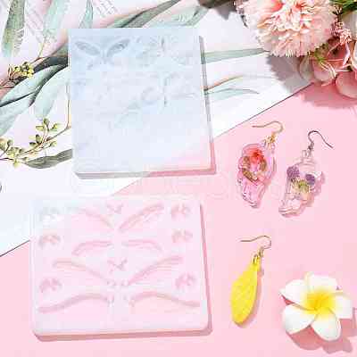 DIY Butterfly Pendant Silicone Molds for DIY Earring Making DIY-YW0009-84-1