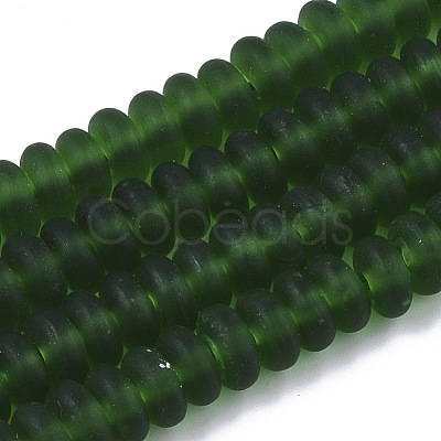 Handmade Frosted Lampwork Beads Strands LAMP-T007-10H-1