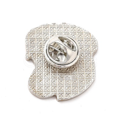 Dog Enamel Pin with Brass Butterfly Clutches JEWB-A006-03A-1