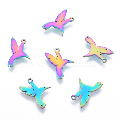 Ion Plating(IP) 201 Stainless Steel Pendants STAS-N098-123M-1