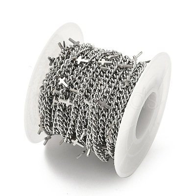 304 Stainless Steel Curb Chains CHS-K017-08A-P-1