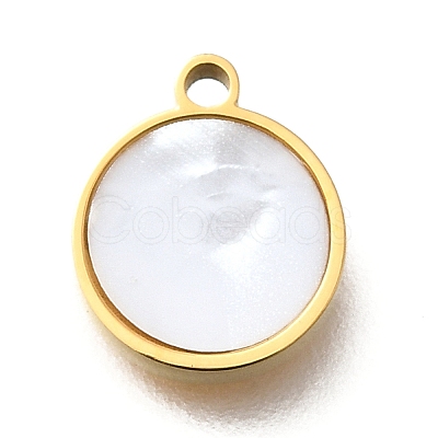 304 Stainless Steel Flat Round Charms STAS-Q348-27A-G01-1