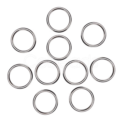 16Pcs 304 Stainless Steel Linking Rings STAS-AR0002-65A-P-1