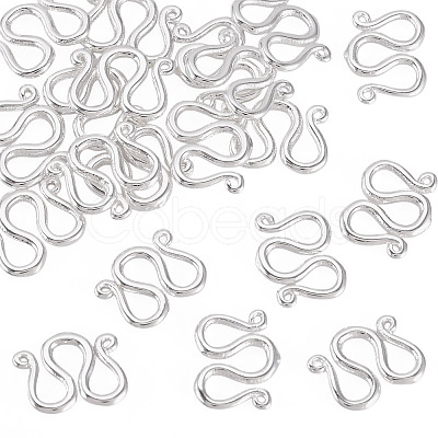 20Pcs Brass S-Hook Clasps KK-TA0008-75-1
