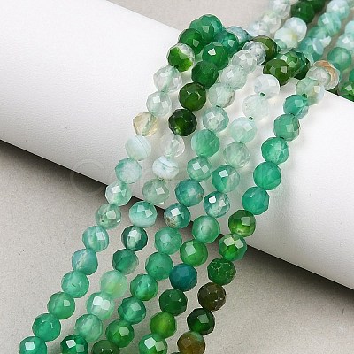 Natural Green Onyx Agate Beads Strands G-L633-A01-4mm-1
