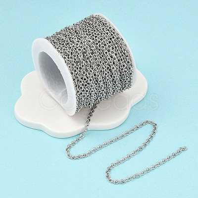 Tarnish Resistant 304 Stainless Steel Cable Chains CHS-R008-10-1