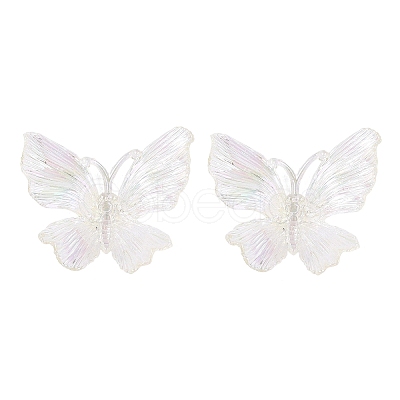 Transparent Plastic Pendants KY-N025-44A-1
