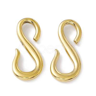 PVD Vacuum Plating 304 Stainless Steel S Hook Clasps STAS-G278-44G-1
