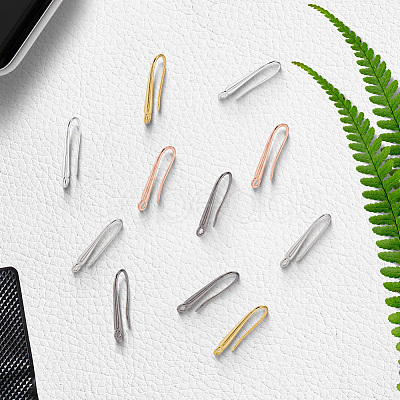 40Pcs 5 Colors Eco-Friendly Brass Earring Hooks KK-SC0006-48-1