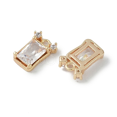 Brass Micro Pave Cubic Zirconia Pendant KK-H482-07G-1