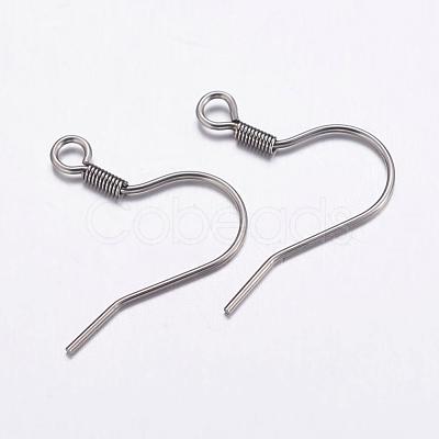 Tarnish Resistant 304 Stainless Steel Earring Hooks STAS-K146-029-0.7x18mm-1