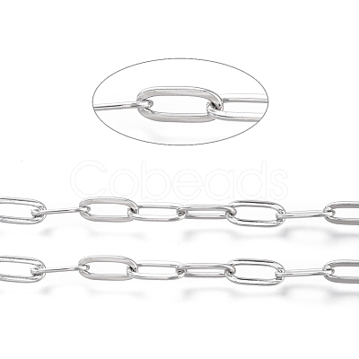 Tarnish Resistant 304 Stainless Steel Cable Chains CHS-M002-01P-1