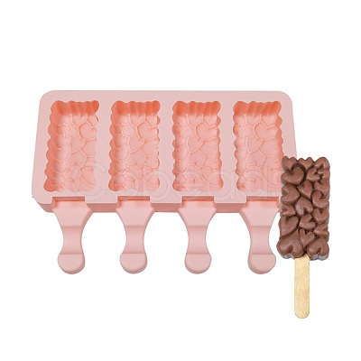 Food Grade DIY Rectangle Ice-cream Silicone Molds DIY-D062-03C-1