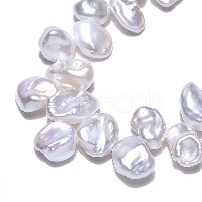 Natural Baroque Style Keshi Pearl Beads Strands PEAR-S020-R06-1