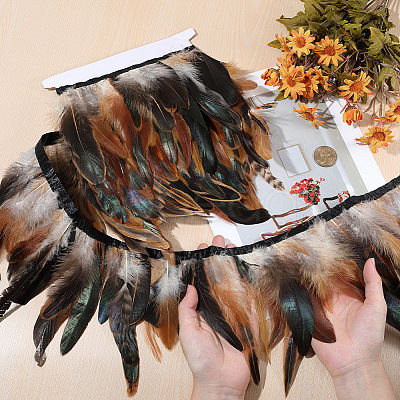 1 Bundle Fashion Feather Cloth Strand Costume Accessories DIY-GF0012-59D-1