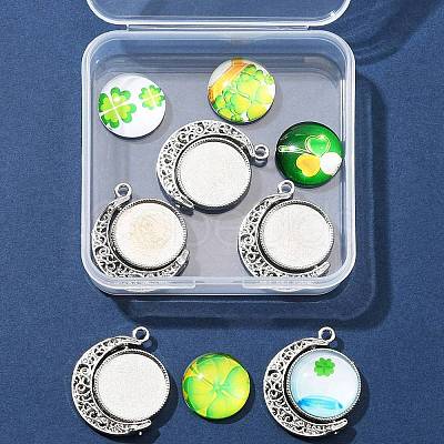 DIY Clover Rotatable Pendant Making Kits DIY-FS0005-44-1