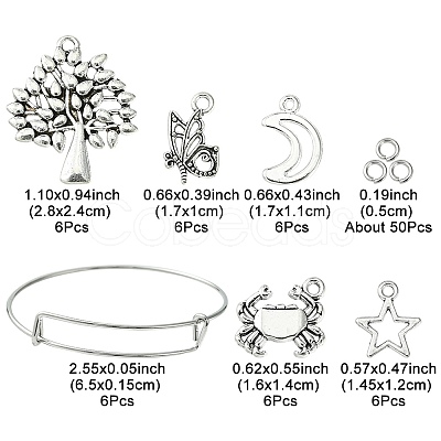 DIY Charm Bangle Making Kit DIY-FS0005-24-1
