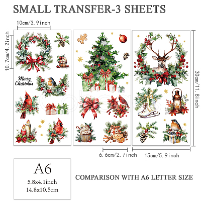 3 Sheets 3 Styles PVC Waterproof Decorative Stickers DIY-WH0404-158-1